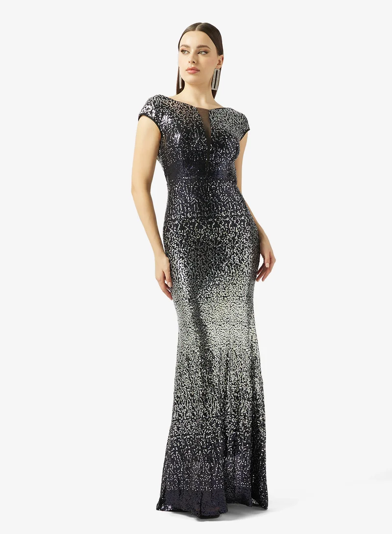 Ella Limited Edition Shimmer Dress With Back Cowl Neck